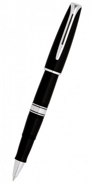 Ручка роллер WATERMAN Charleston 13017 T (S0701050) Black CT (F) чернила: черный латунь хром