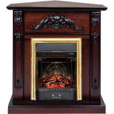 Электрокамин RealFlame Anita corner STD/EUG AO+Majestic Lux Brass 900 х 980 мм дуб античный